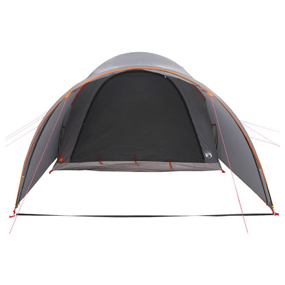 vidaXL Tunnel Tent 370 x 275 x 210 cm Grey and Orange