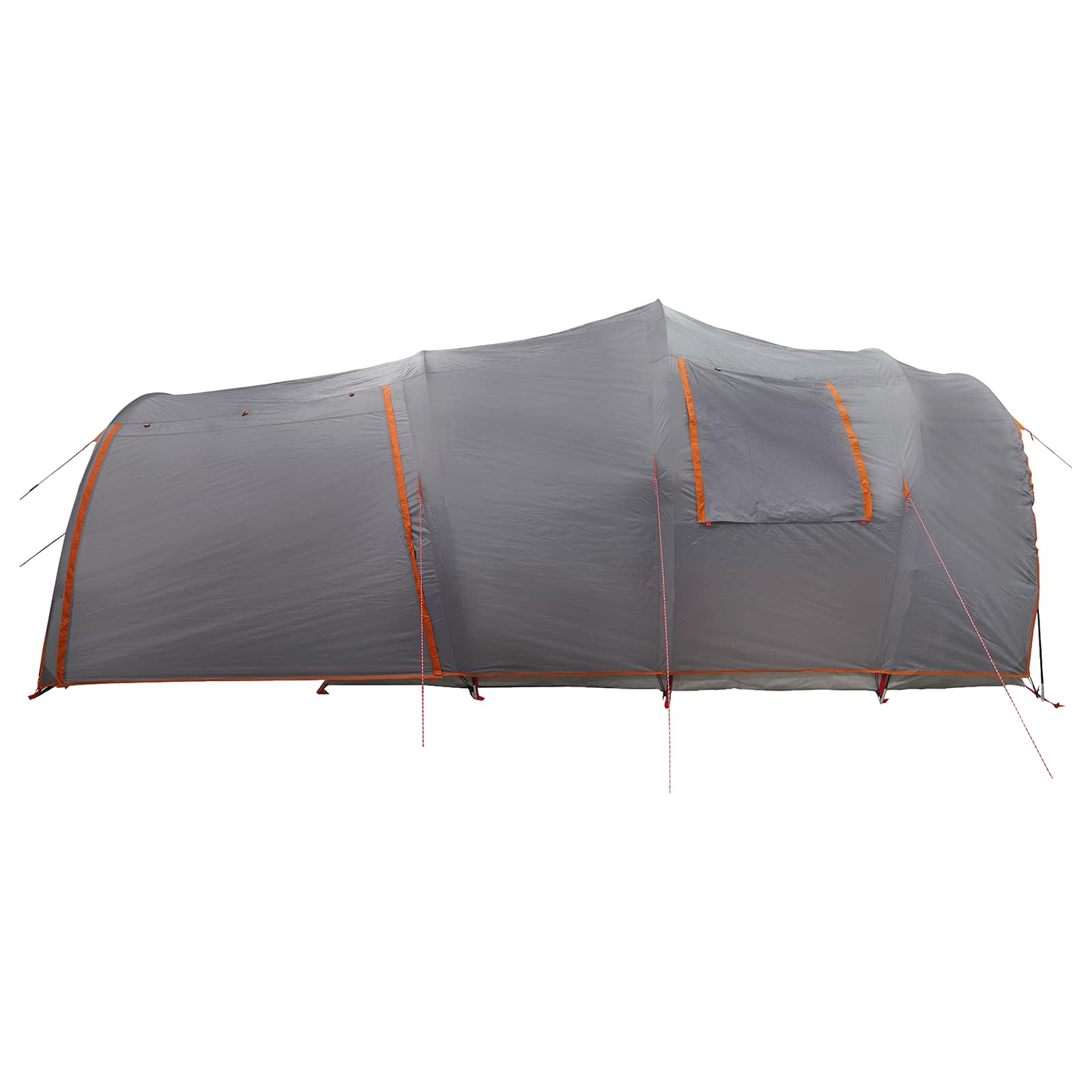 vidaXL Tunnel Tent 370 x 275 x 210 cm Grey and Orange