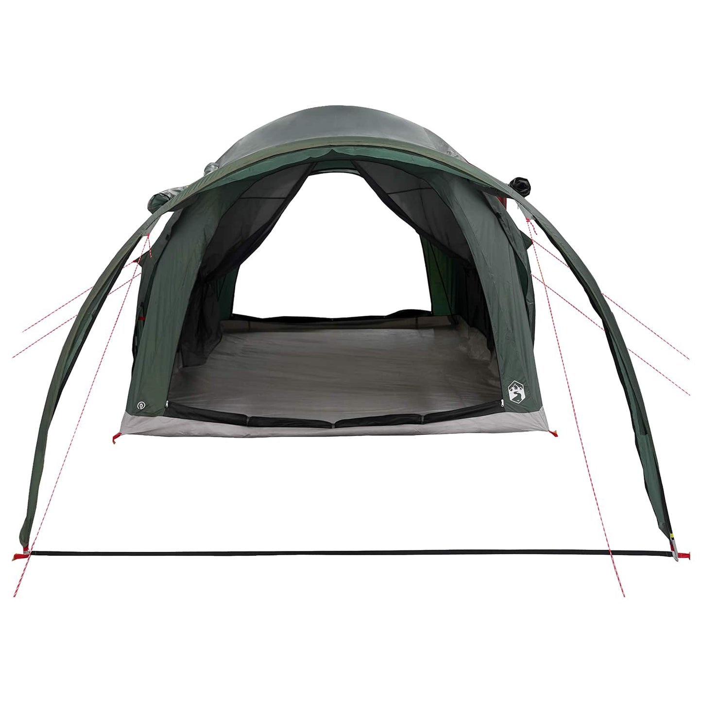 vidaXL Tunnel Tent 370 x 275 x 210 cm Army Green Polyester and Steel