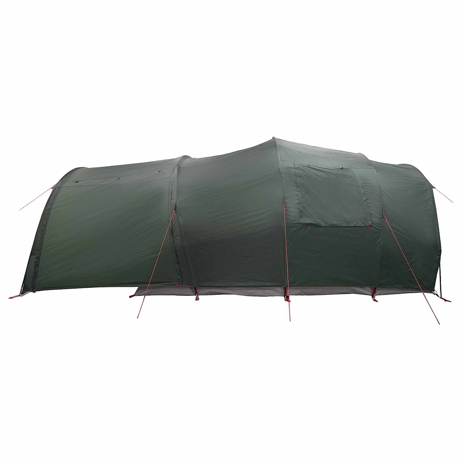 vidaXL Tunnel Tent 370 x 275 x 210 cm Army Green Polyester and Steel