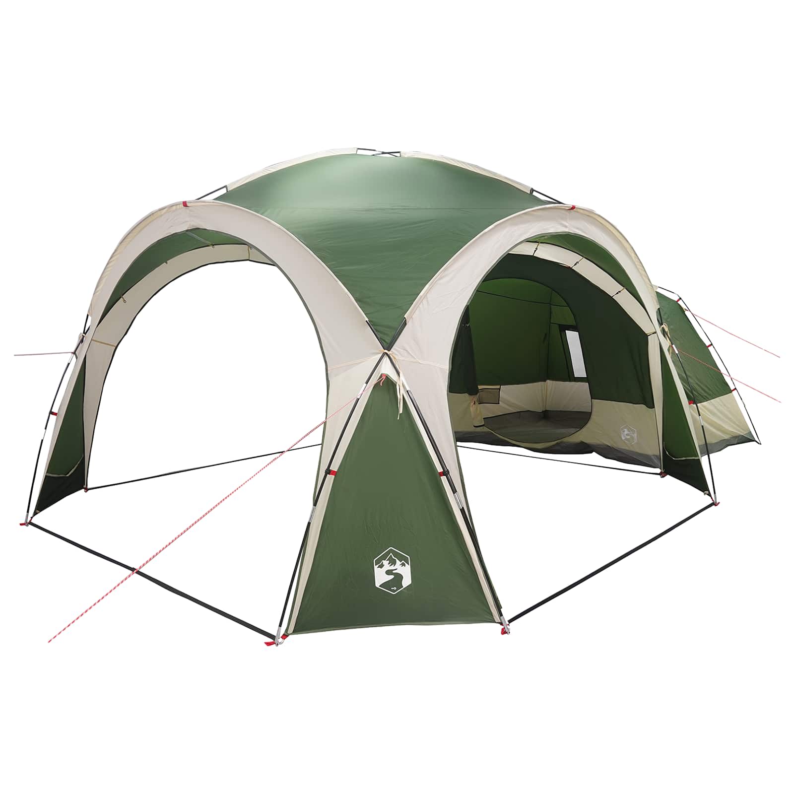 vidaXL Side Tent Green 410 x 410 x 250 cm Polyester and Steel