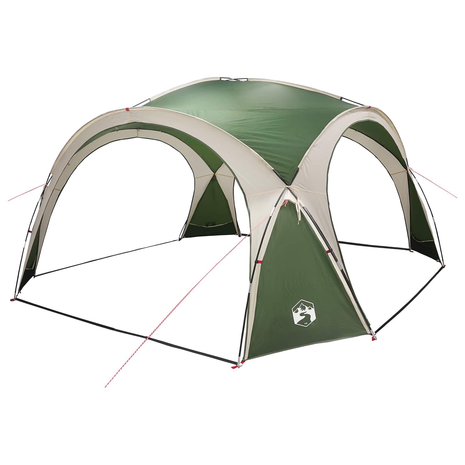 vidaXL Side Tent Green 410 x 410 x 250 cm Polyester and Steel
