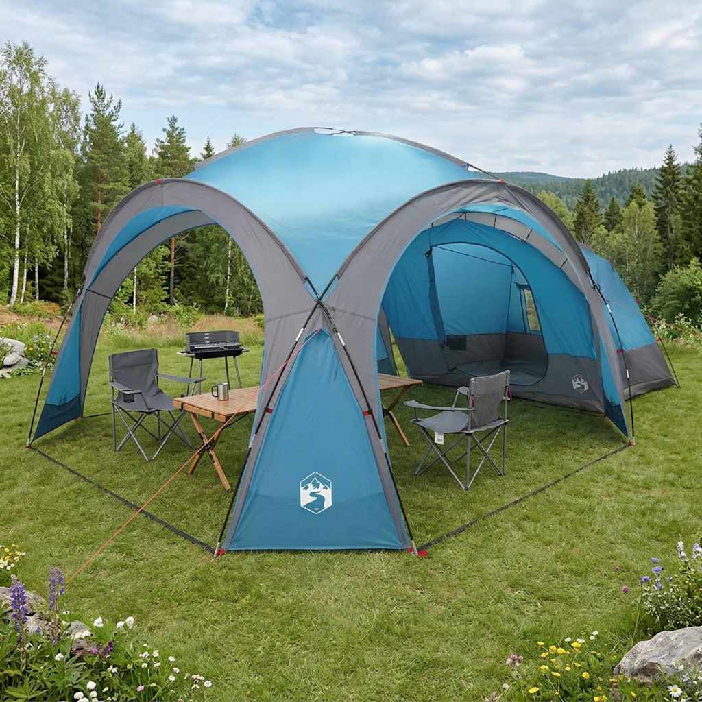 vidaXL Side Tent with Roof Blue 410 x 410 x 250 cm Polyester and Steel