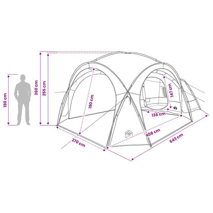 vidaXL Side Tent with Roof Blue 410 x 410 x 250 cm Polyester and Steel