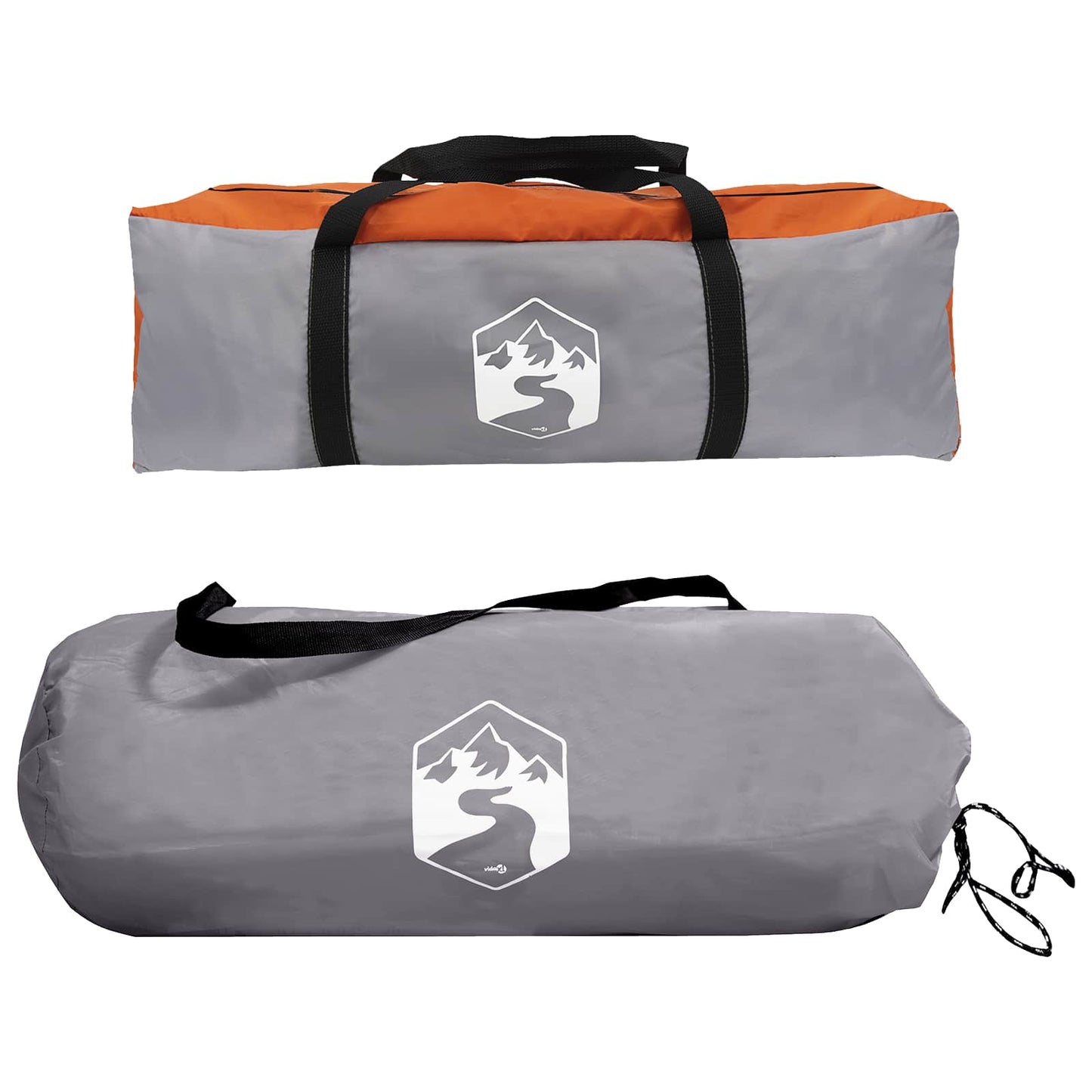 vidaXL Side Tent with Roof Grey and Orange 410 x 410 x 250 cm