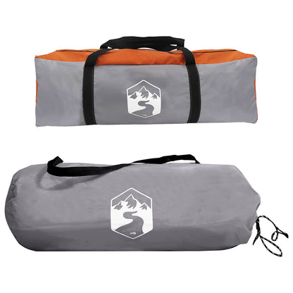 vidaXL Side Tent with Roof Grey and Orange 410 x 410 x 250 cm