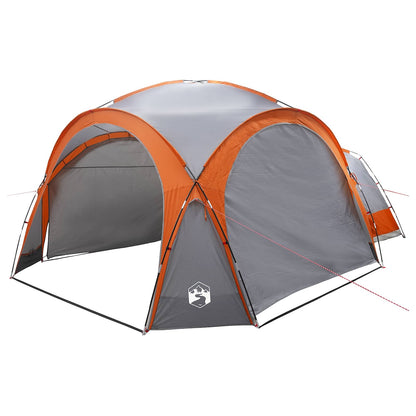 vidaXL Side Tent with Roof Grey and Orange 410 x 410 x 250 cm