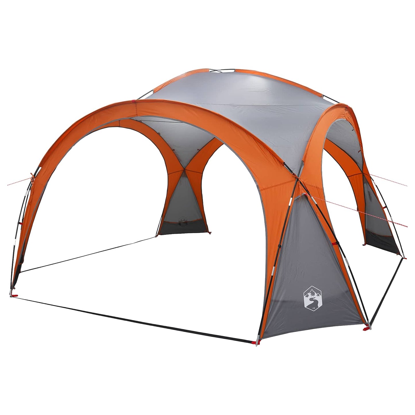vidaXL Side Tent with Roof Grey and Orange 410 x 410 x 250 cm