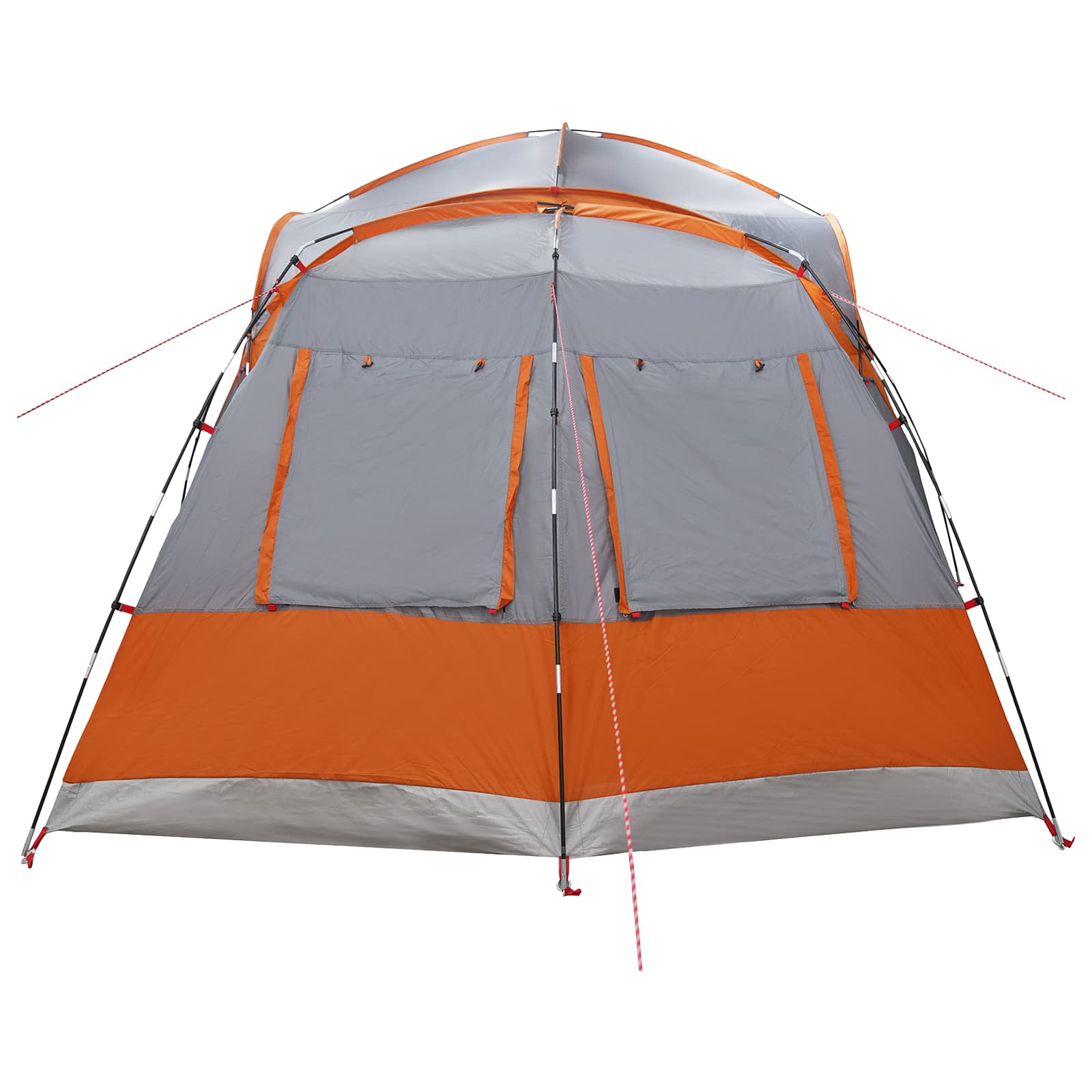 vidaXL Side Tent with Roof Grey and Orange 410 x 410 x 250 cm
