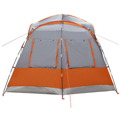 vidaXL Side Tent with Roof Grey and Orange 410 x 410 x 250 cm