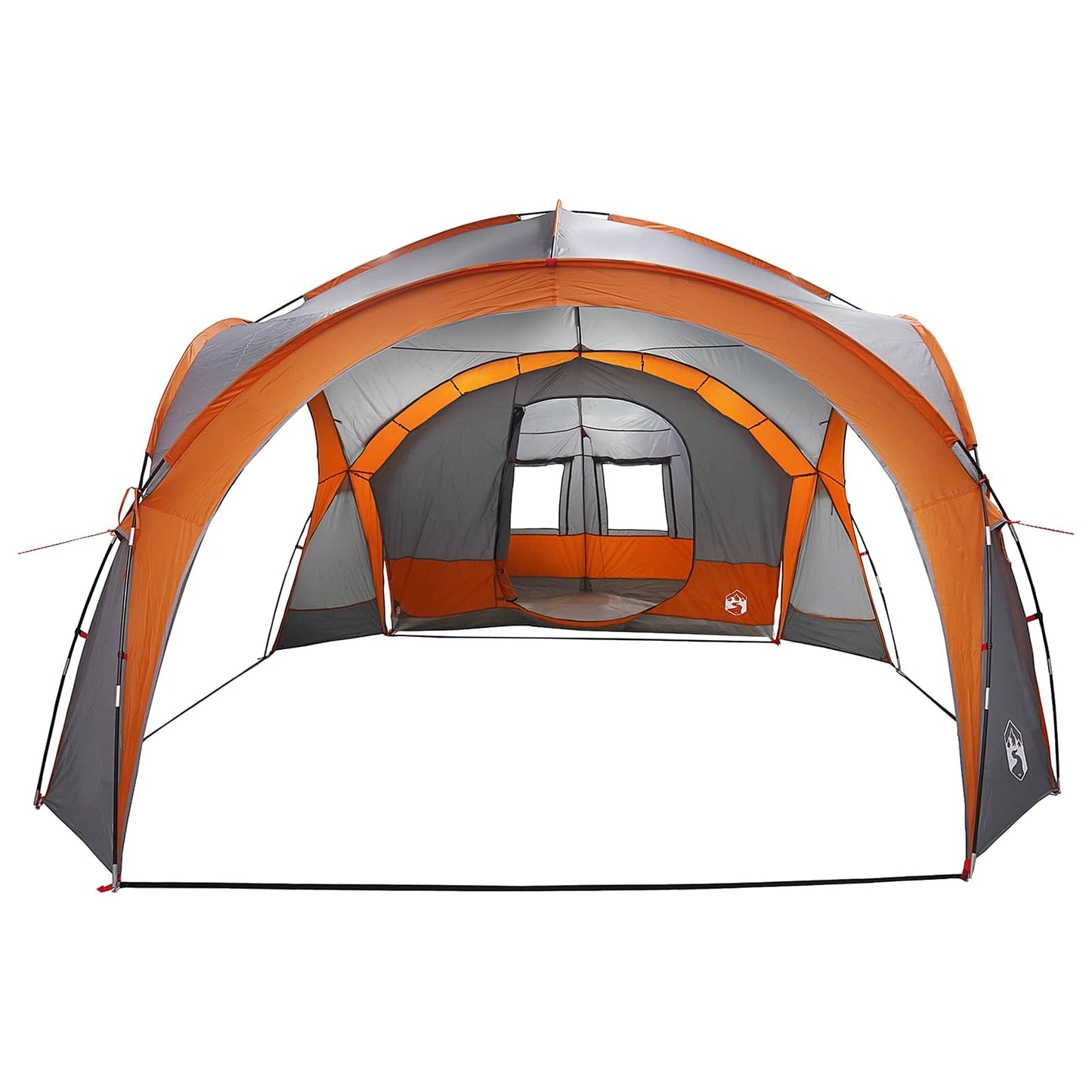 vidaXL Side Tent with Roof Grey and Orange 410 x 410 x 250 cm