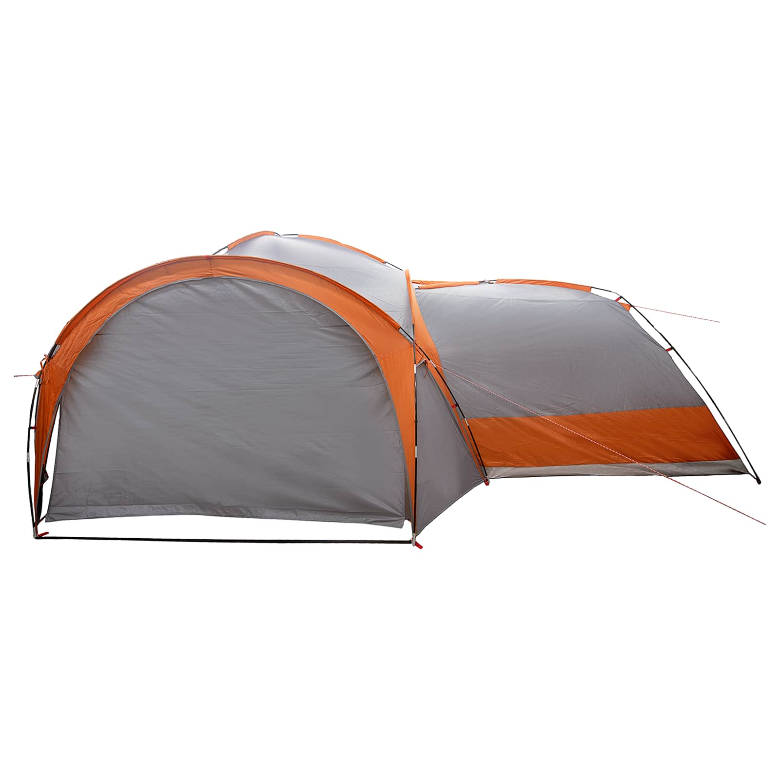 vidaXL Side Tent with Roof Grey and Orange 410 x 410 x 250 cm