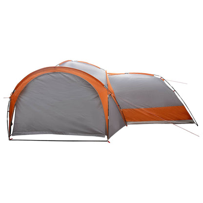 vidaXL Side Tent with Roof Grey and Orange 410 x 410 x 250 cm