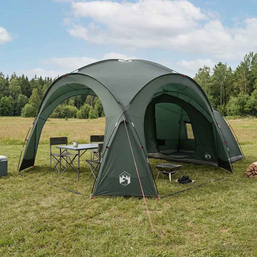 vidaXL Side Tent Army Green 410 x 410 x 250 cm Polyester and Steel