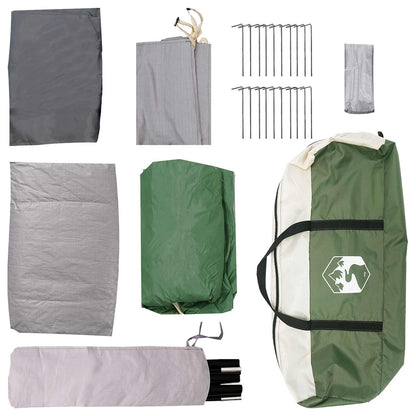 vidaXL Cabin Tent Green 480 x 273 x 205 cm Polyester and Steel