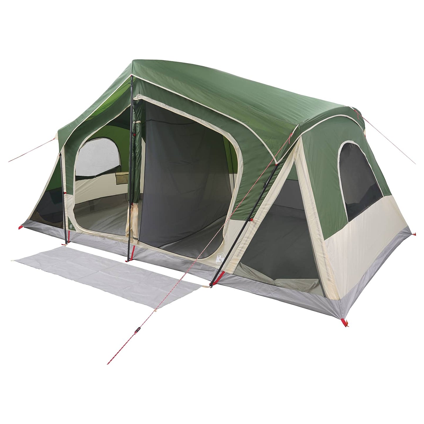 vidaXL Cabin Tent Green 480 x 273 x 205 cm Polyester and Steel
