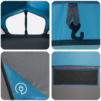 vidaXL Cabin Tent Blue 480 x 273 x 205 cm Polyester and Steel
