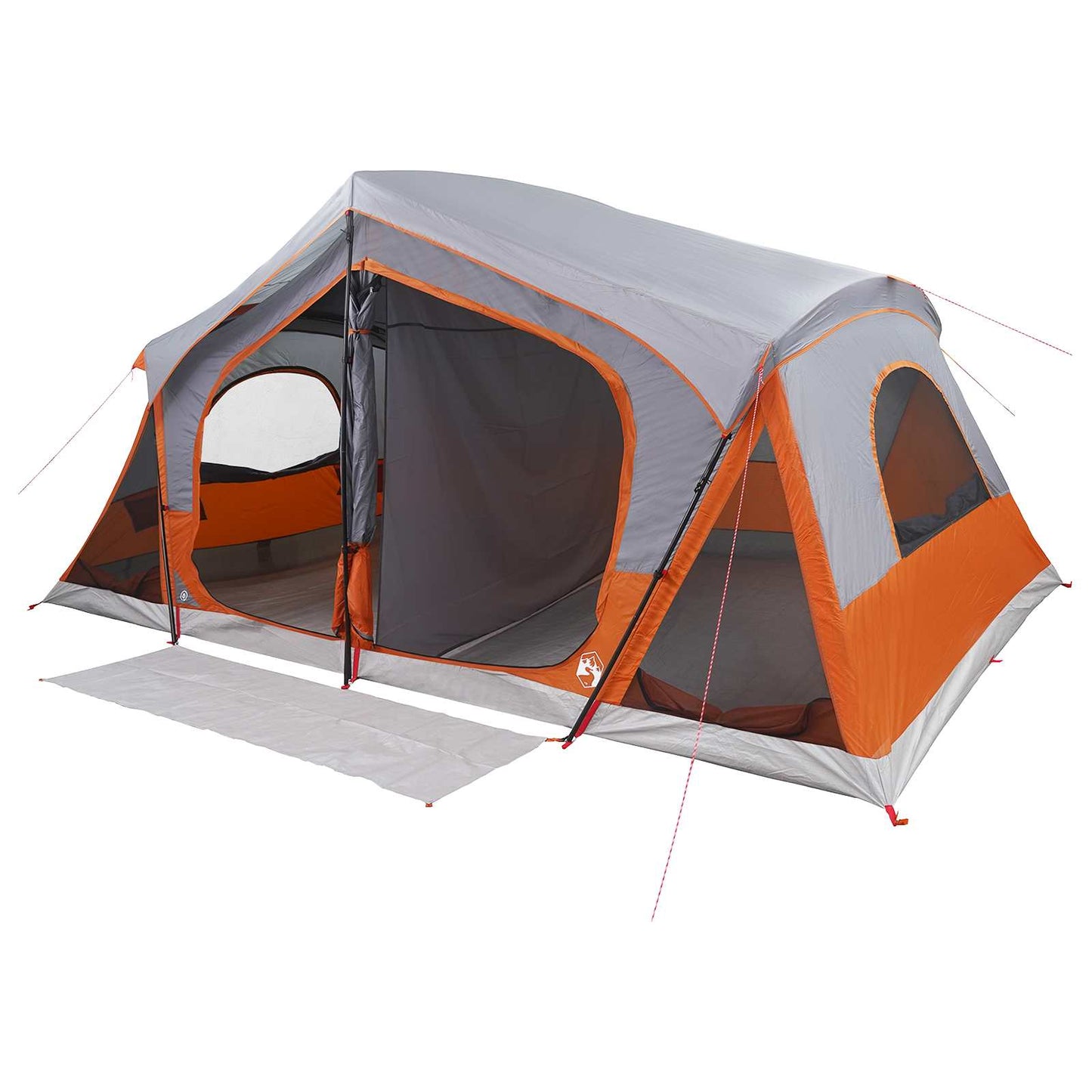 vidaXL Cabin Tent with Roof Grey and Orange 480 x 273 x 205 cm