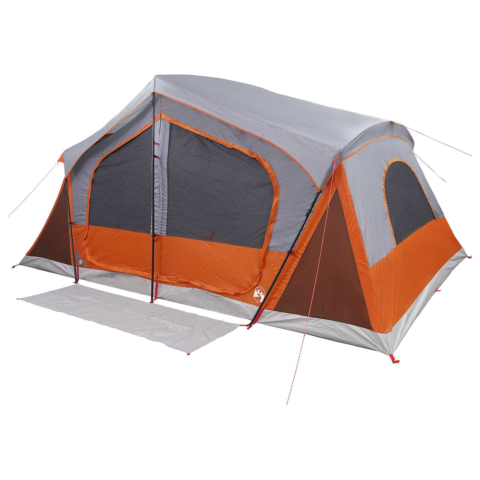 vidaXL Cabin Tent with Roof Grey and Orange 480 x 273 x 205 cm