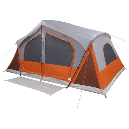 vidaXL Cabin Tent with Roof Grey and Orange 480 x 273 x 205 cm