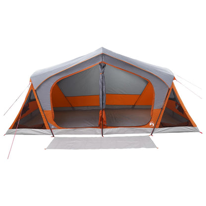 vidaXL Cabin Tent with Roof Grey and Orange 480 x 273 x 205 cm