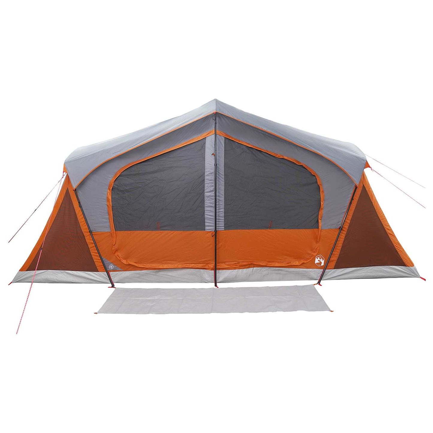 vidaXL Cabin Tent with Roof Grey and Orange 480 x 273 x 205 cm