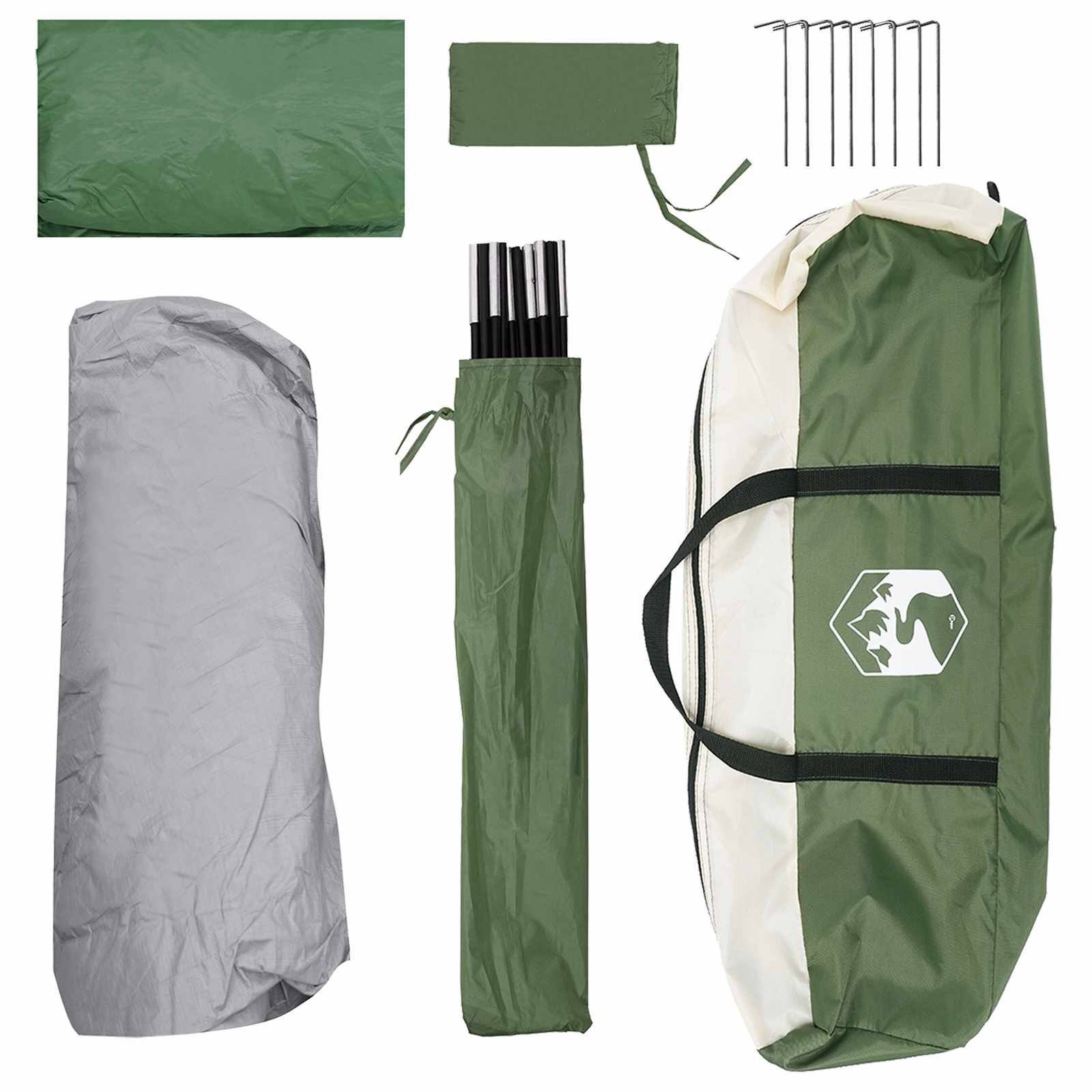 vidaXL Instant Tent Green 305 x 215 x 140 cm Polyester and Steel