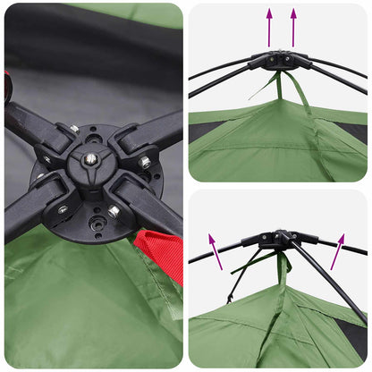 vidaXL Instant Tent Green 305 x 215 x 140 cm Polyester and Steel