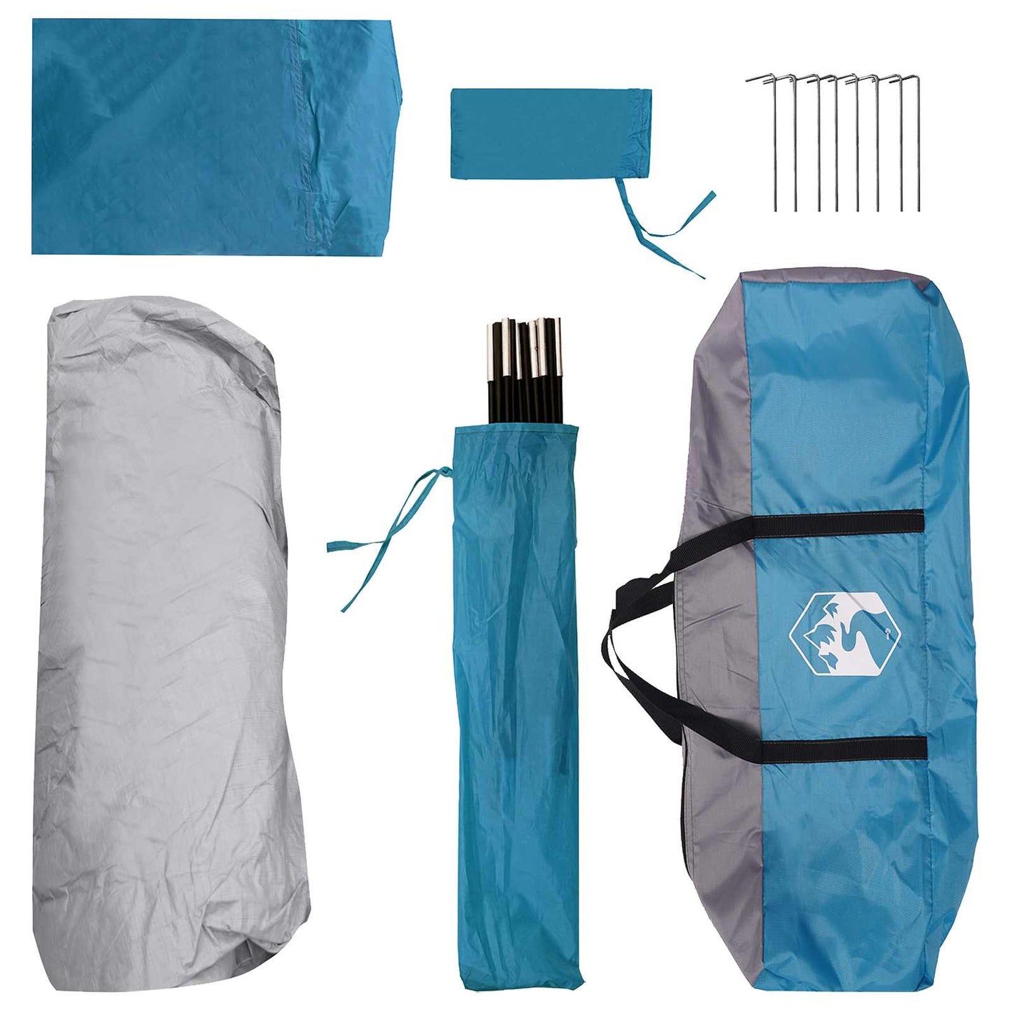 vidaXL Instant Tent Blue 305 x 215 x 140 cm Polyester and Steel