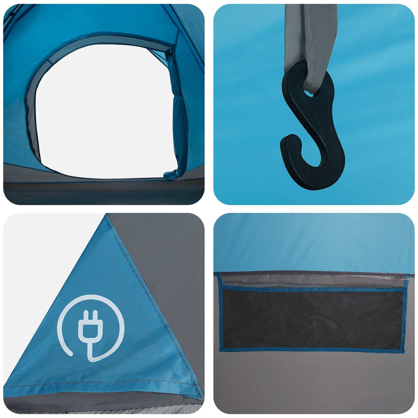 vidaXL Instant Tent Blue 305 x 215 x 140 cm Polyester and Steel