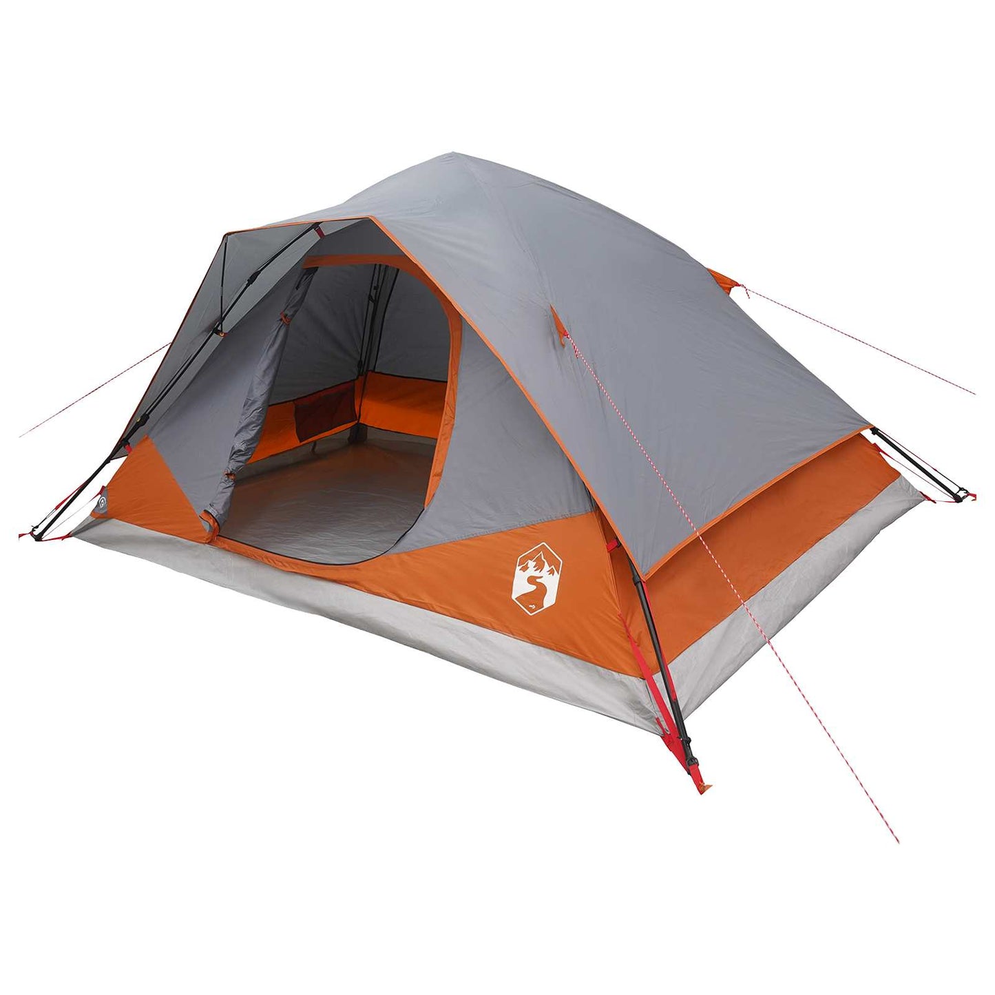 vidaXL Instant Tent with Roof Grey and Orange 305 x 215 x 140 cm