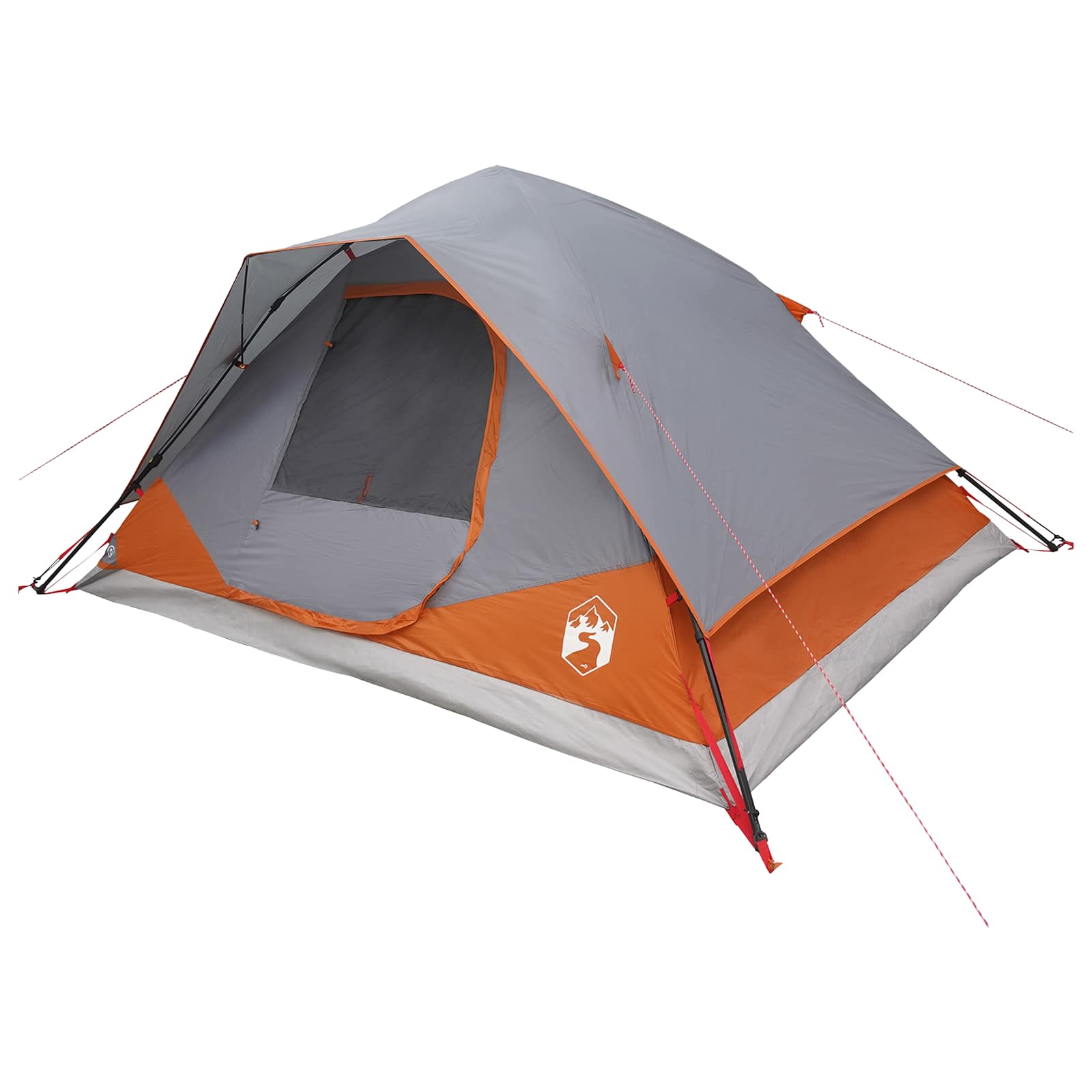 vidaXL Instant Tent with Roof Grey and Orange 305 x 215 x 140 cm