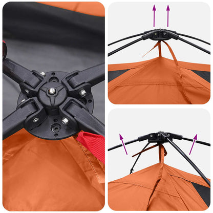 vidaXL Instant Tent with Roof Grey and Orange 305 x 215 x 140 cm