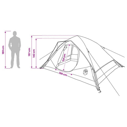 vidaXL Instant Tent with Roof Grey and Orange 305 x 215 x 140 cm