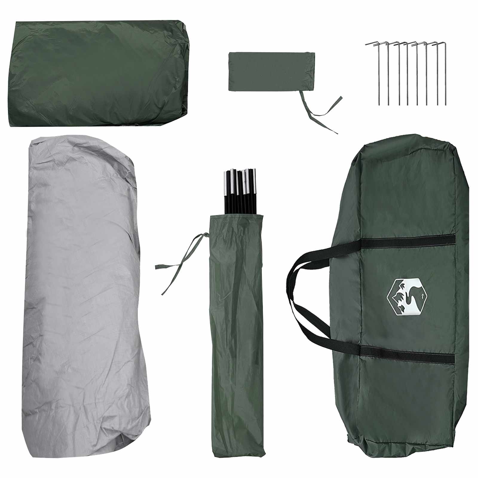 vidaXL Instant Tent Army Green 305 x 215 x 140 cm Polyester and Steel