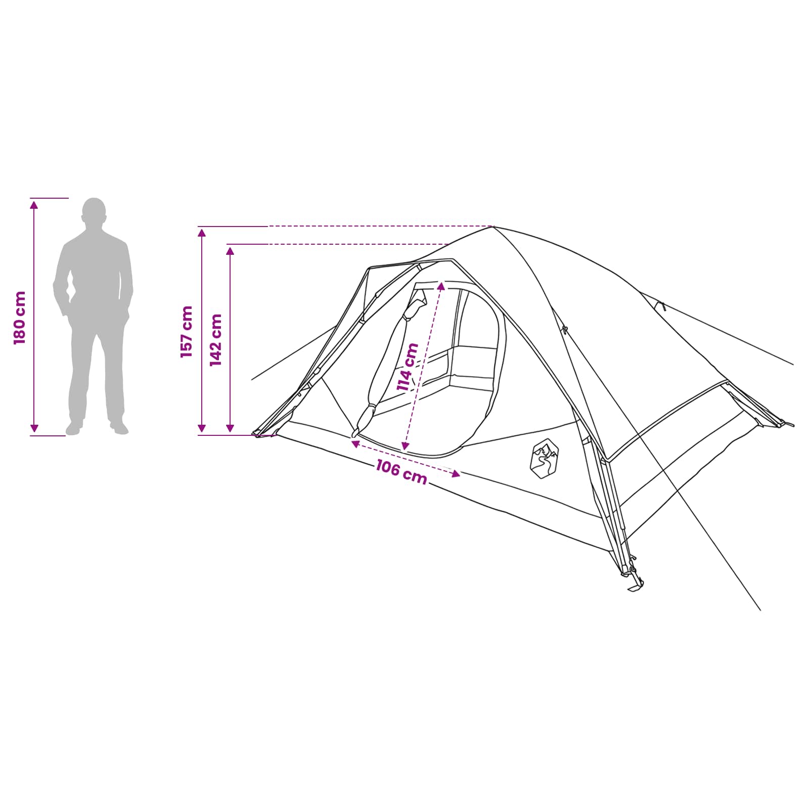 vidaXL Instant Tent Army Green 305 x 215 x 140 cm Polyester and Steel