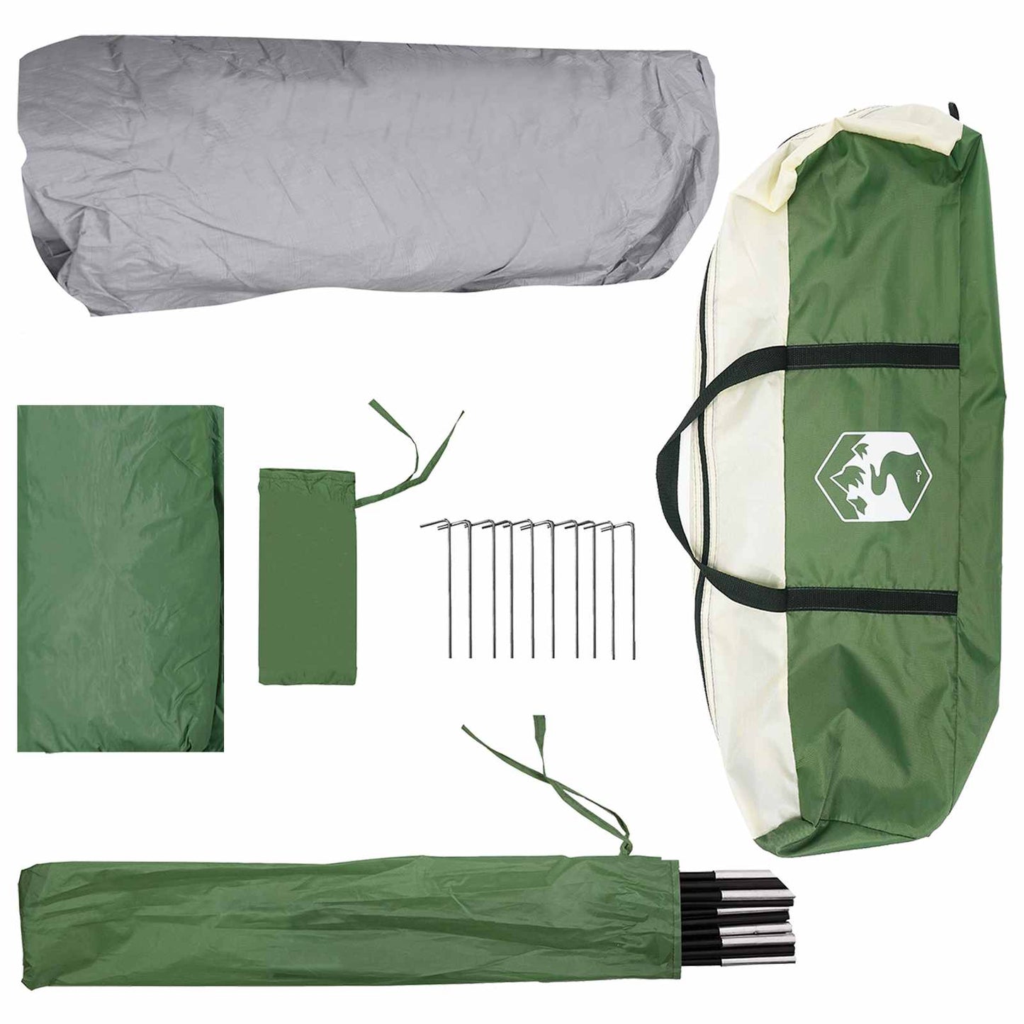 vidaXL Instant Tent Green 305 x 275 x 190 cm Polyester and Steel