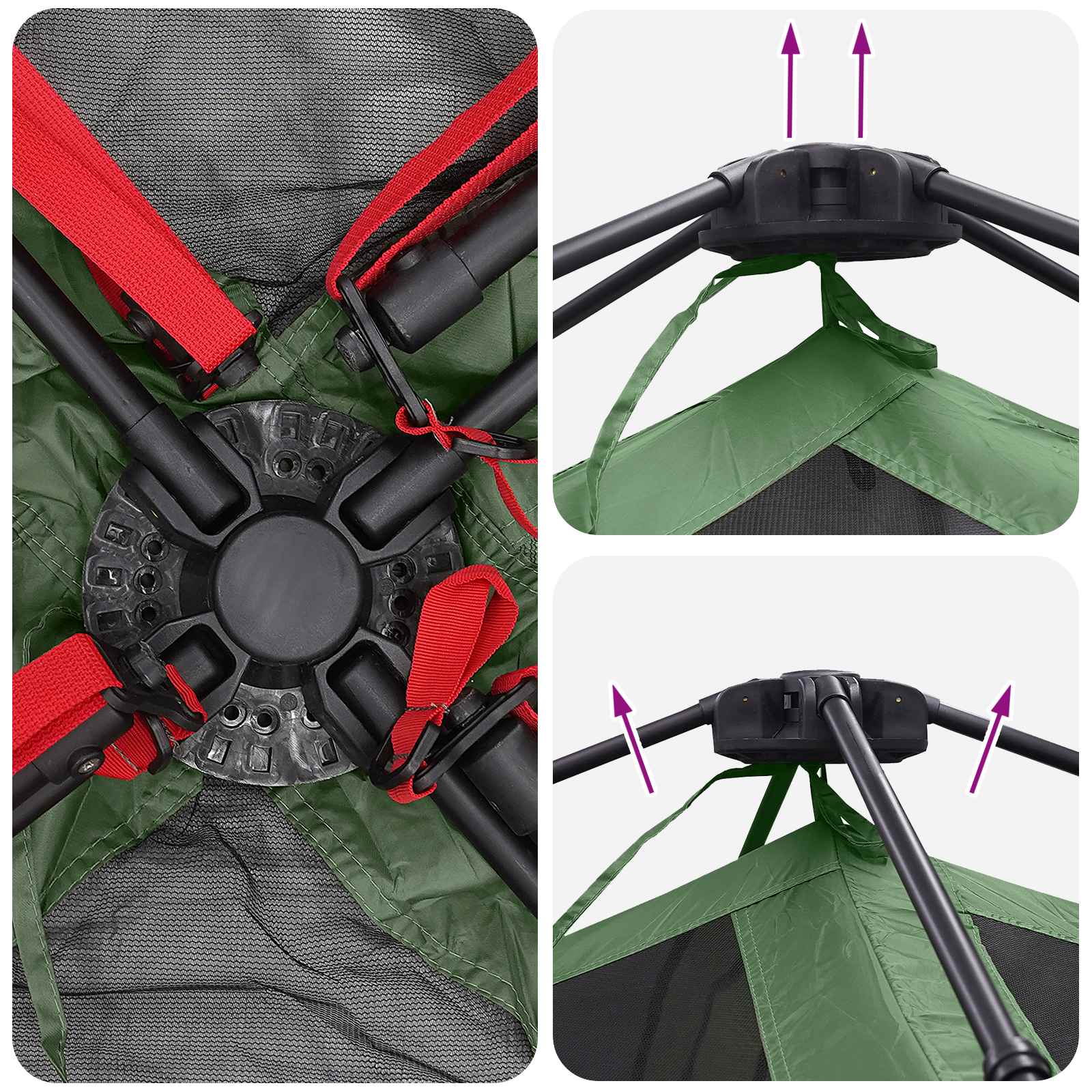 vidaXL Instant Tent Green 305 x 275 x 190 cm Polyester and Steel