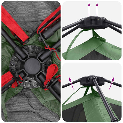 vidaXL Instant Tent Green 305 x 275 x 190 cm Polyester and Steel