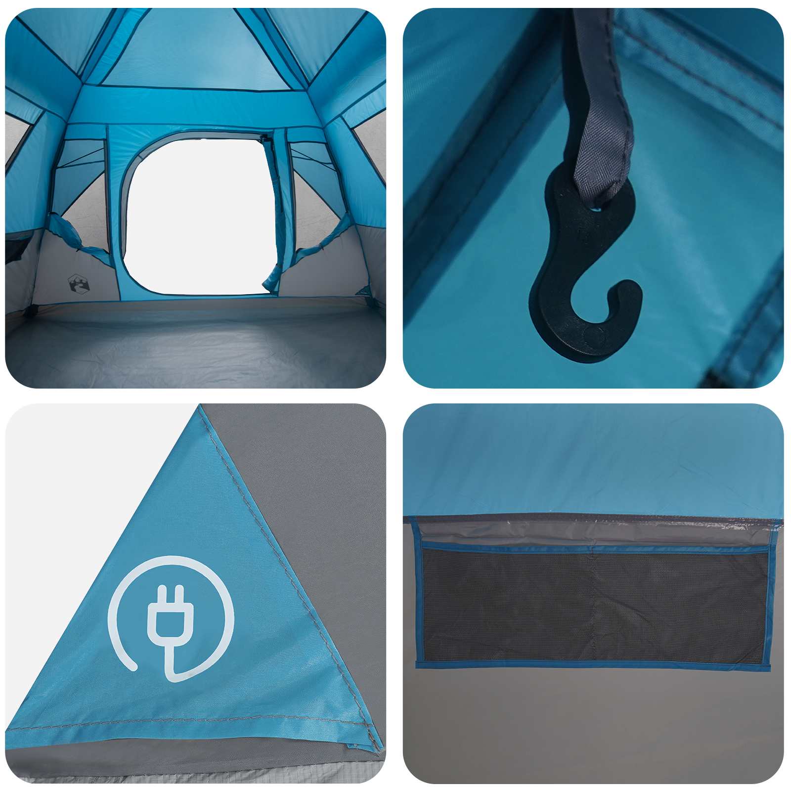 vidaXL Instant Tent Blue 305 x 275 x 190 cm Polyester and Steel