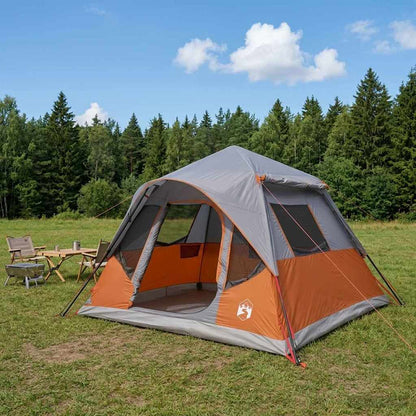 vidaXL Instant Tent with Roof Grey and Orange 305 x 275 x 190 cm