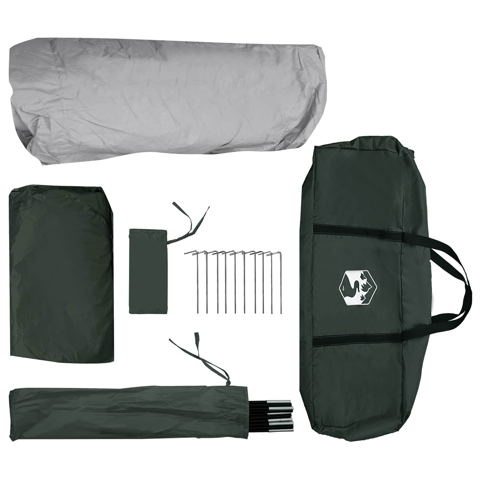 vidaXL Instant Tent Army Green 305 x 275 x 190 cm Polyester and Steel