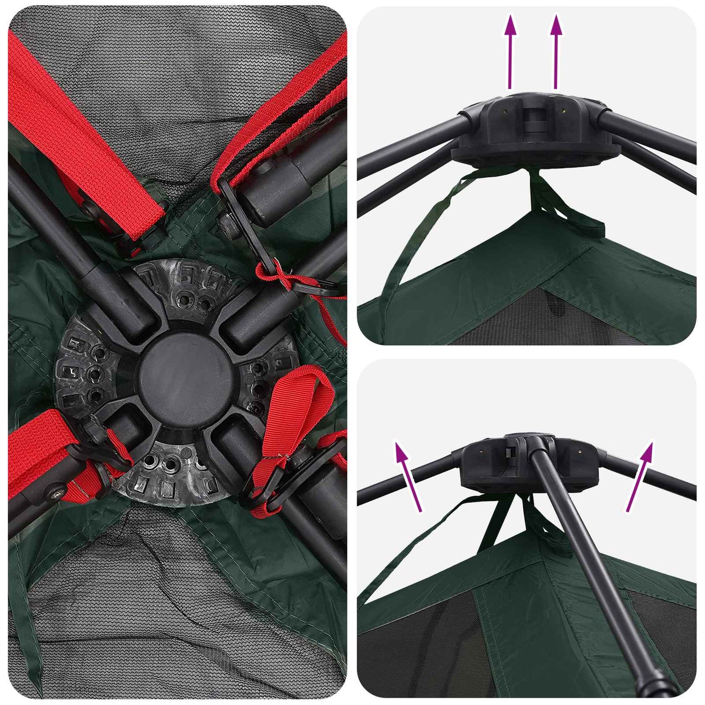 vidaXL Instant Tent Army Green 305 x 275 x 190 cm Polyester and Steel