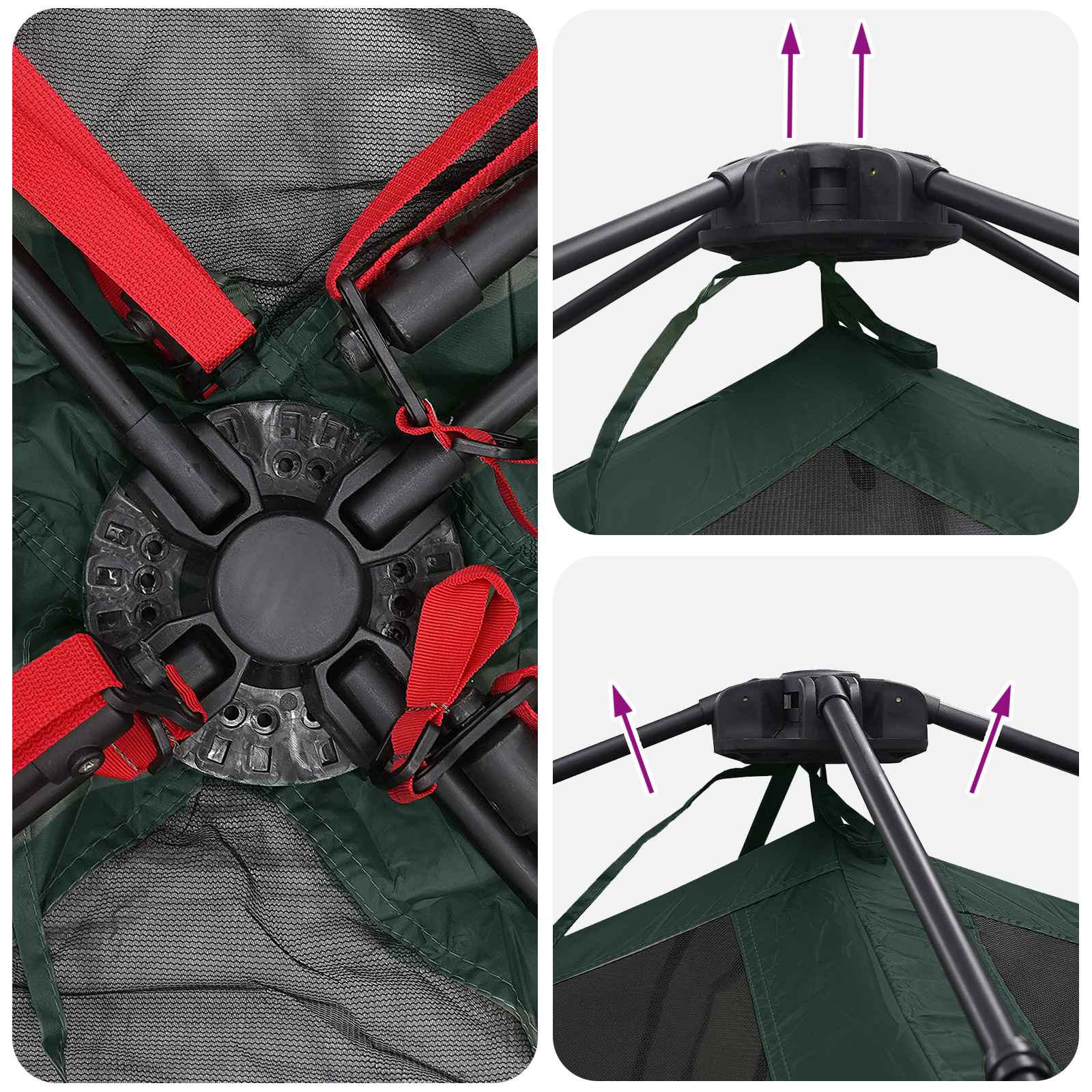 vidaXL Instant Tent Army Green 305 x 275 x 190 cm Polyester and Steel