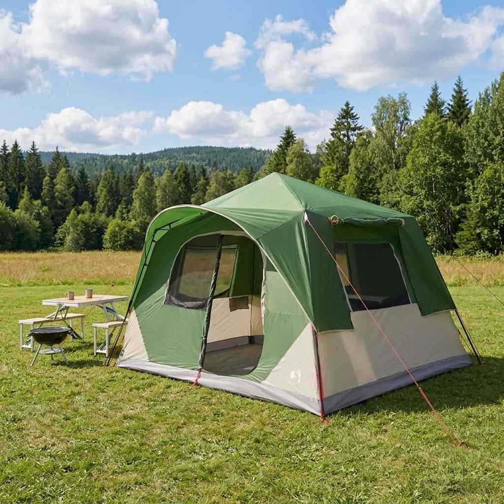 vidaXL Instant Tent Green 365 x 380 x 200 cm Polyester and Steel