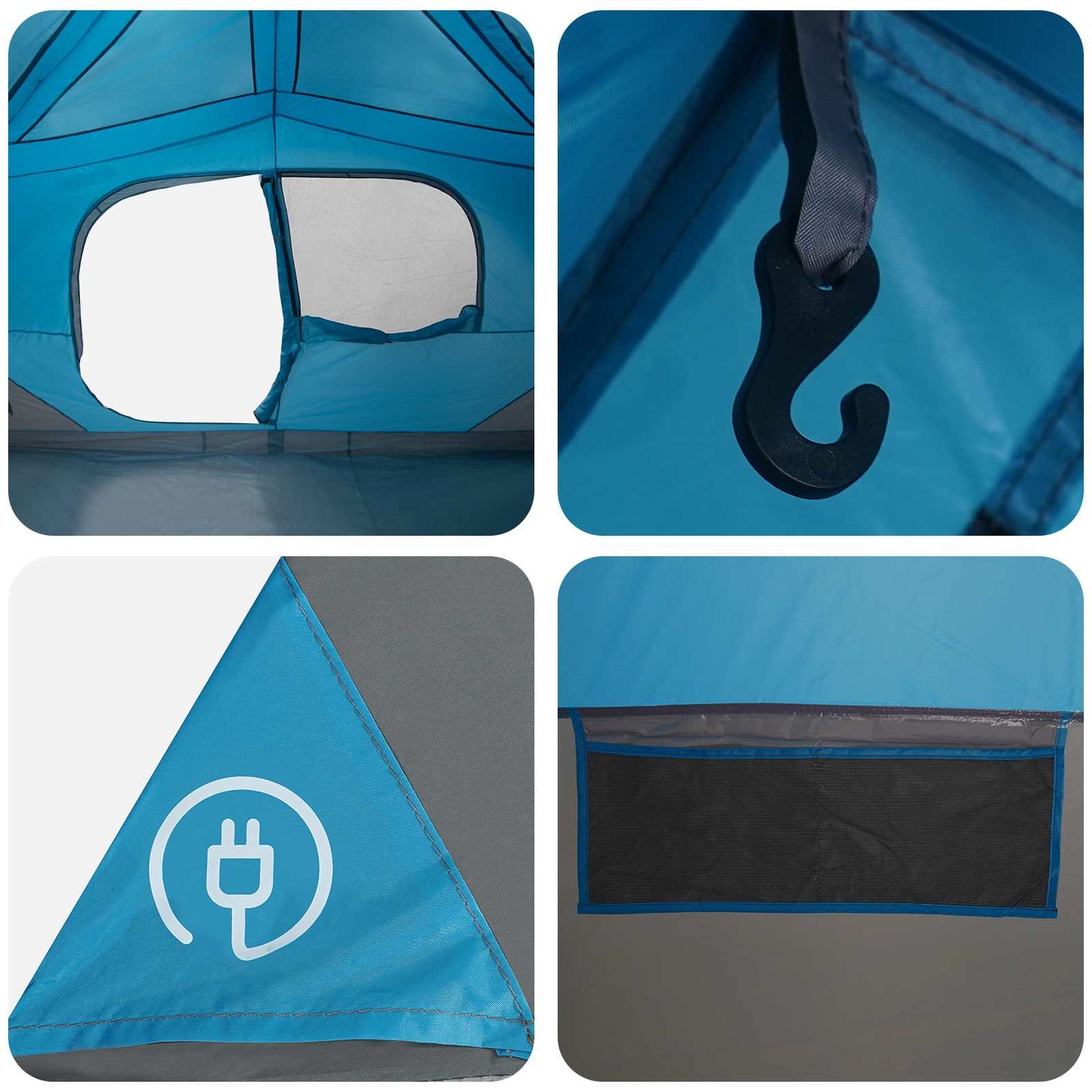 vidaXL Instant Tent Blue 365 x 380 x 200 cm Polyester and Steel