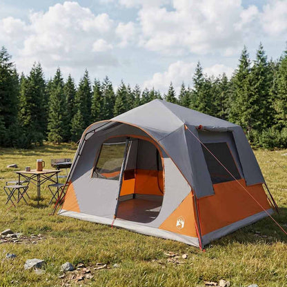 vidaXL Instant Tent with Roof Grey and Orange 365 x 380 x 200 cm