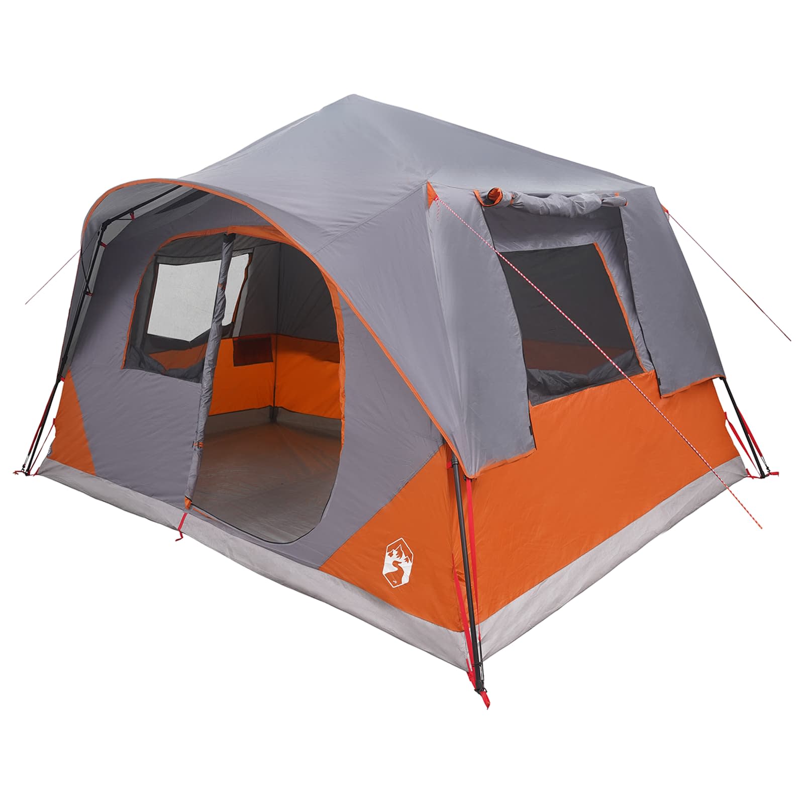 vidaXL Instant Tent with Roof Grey and Orange 365 x 380 x 200 cm