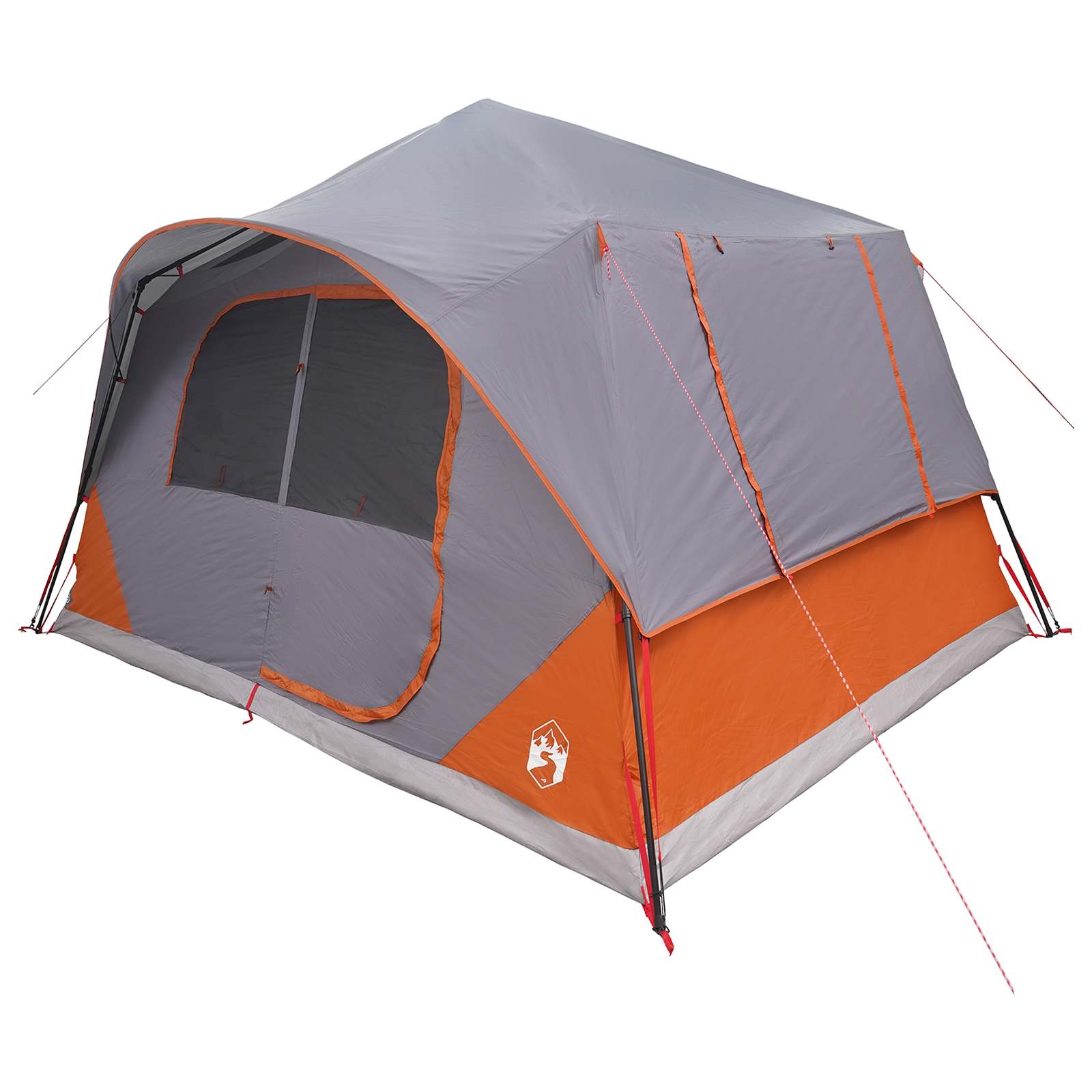 vidaXL Instant Tent with Roof Grey and Orange 365 x 380 x 200 cm