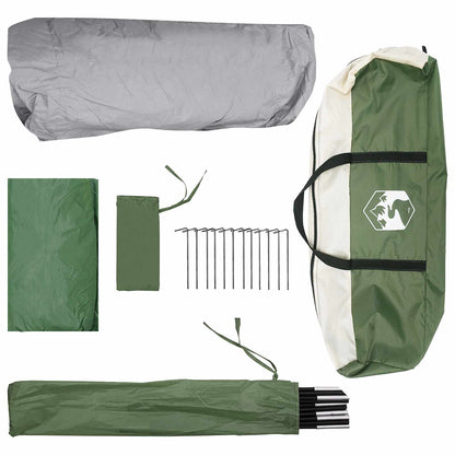 vidaXL Instant Tent 10-Person Green Polyester and Steel - 365 x 280 x 200 cm